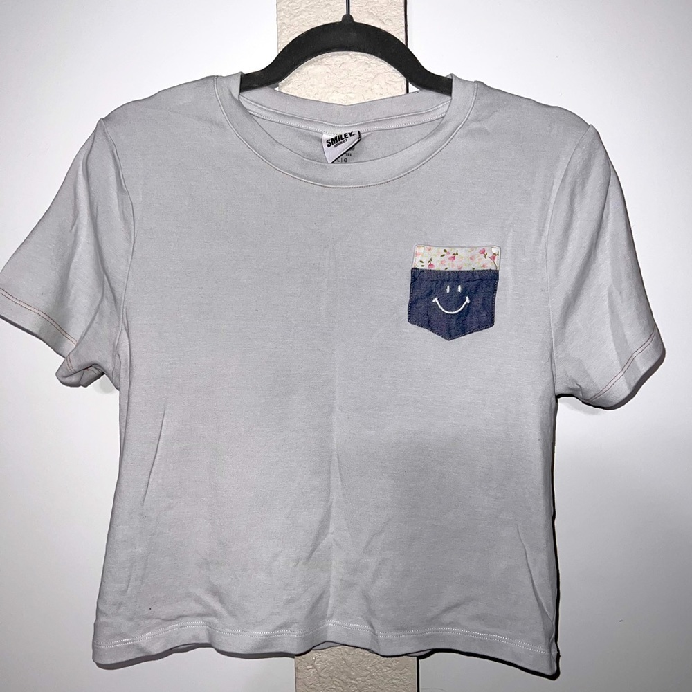 Cotton On Crop Tee Smiley Originals
